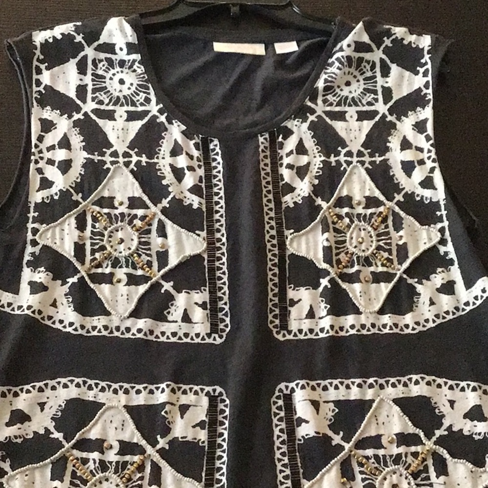 Sass & Bide XXS oversized beaded tank top